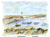 fond cran de Pierre Chaignon - la bretagne entre terre et mer - Aquarelles par Pierre Chaignon - originaire du finistre nord