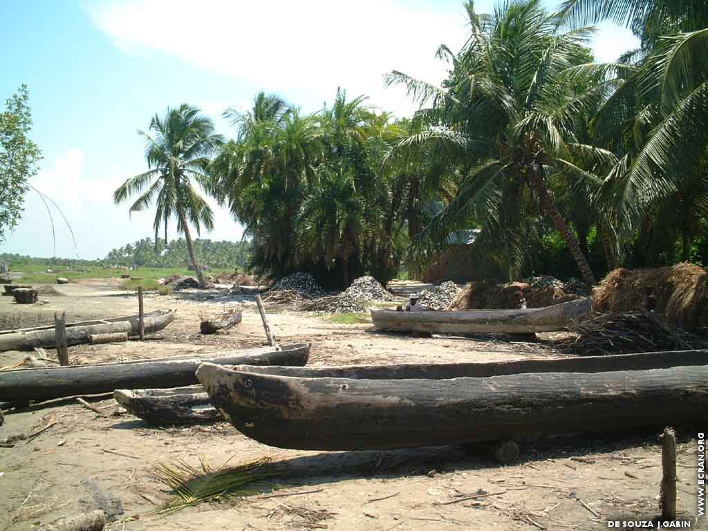 fonds d cran Afrique - Bnin Houakp-Daho Agugu - villages de Ouidah et de Porto-novo - de J.Gabin de SOUZA  (Bibi-Dessin)