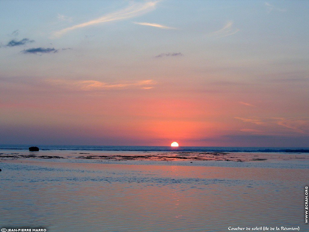 fonds d cran Afrique Ile de la runion Couchers de soleil - de Jean-Pierre Marro