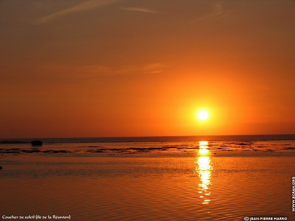 fonds d cran Afrique Ile de la runion Couchers de soleil - de Jean-Pierre Marro