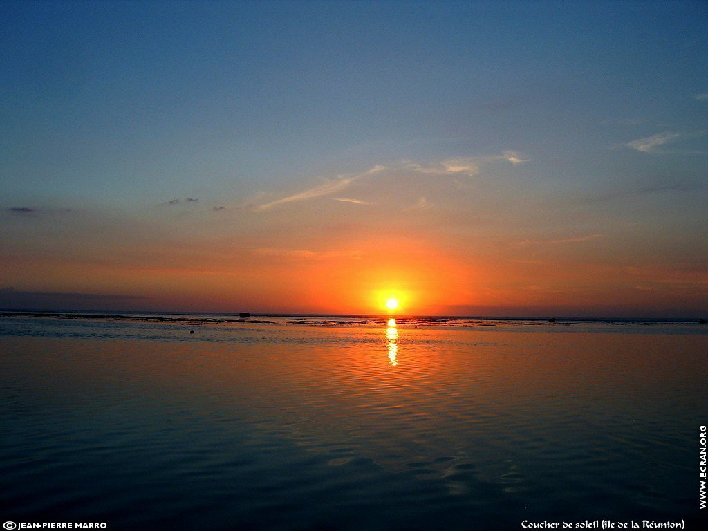 fonds d cran Afrique Ile de la runion Couchers de soleil - de Jean-Pierre Marro