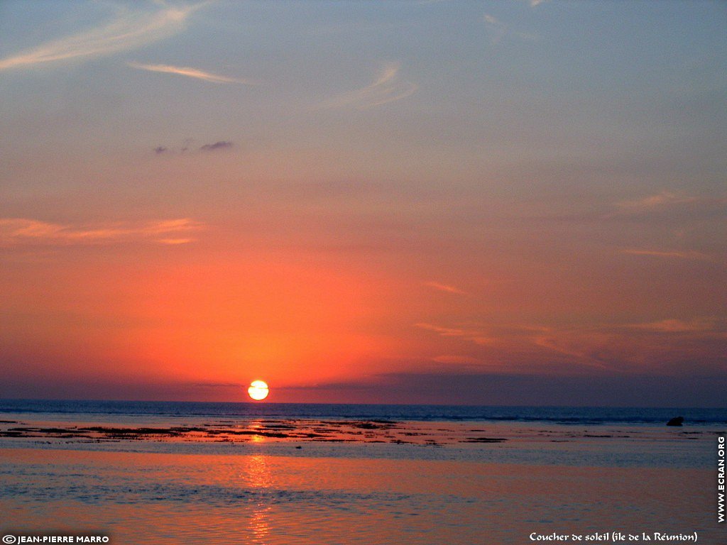 fonds d cran Afrique Ile de la runion Couchers de soleil - de Jean-Pierre Marro