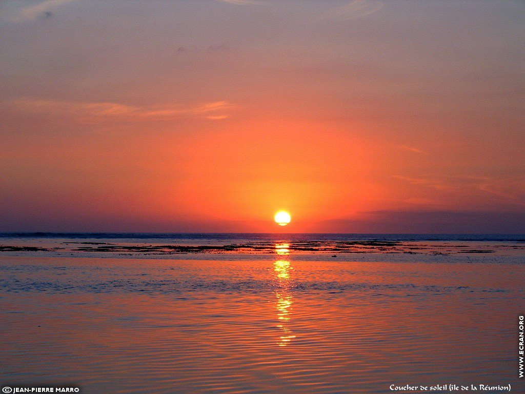 fonds d cran Afrique Ile de la runion Couchers de soleil - de Jean-Pierre Marro