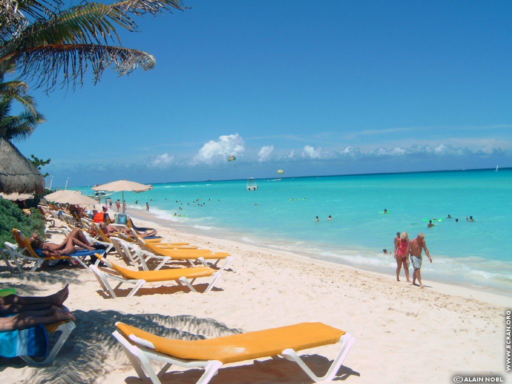 fonds d cran Amerique Mexique plages de Cancun - de Alain Noel