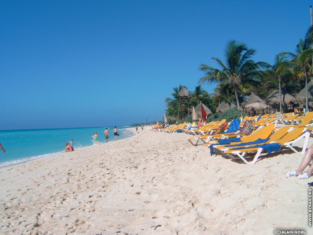 fonds d cran Amerique Mexique plages de Cancun - de Alain Noel