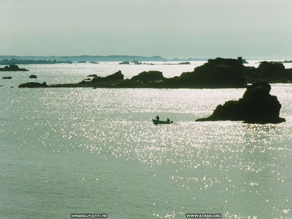 fonds d cran Clichs bretons - Belle-le  - Ctes d'Armor - Plougrescant - Finistre - Pointe du Raz - par Henri Manguy - de Henri Manguy