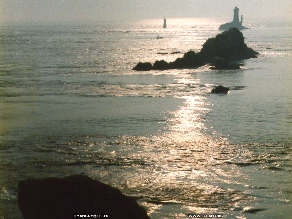 fonds d cran Clichs bretons - Belle-le  - Ctes d'Armor - Plougrescant - Finistre - Pointe du Raz - par Henri Manguy - de Henri Manguy