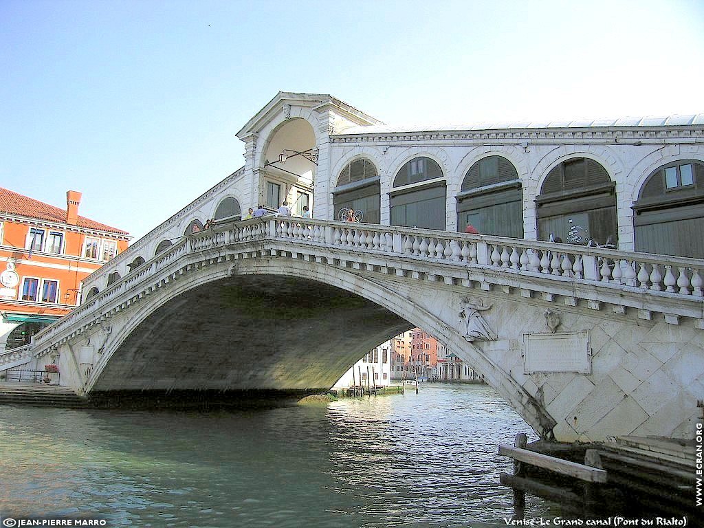 fonds d cran Le Grand canal Pont du Rialto Venise Italie - de Jean-Pierre Marro