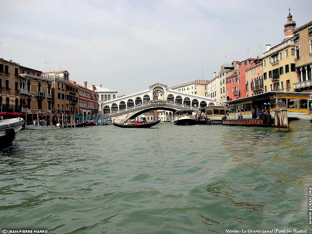 fonds d cran Le Grand canal Pont du Rialto Venise Italie - de Jean-Pierre Marro