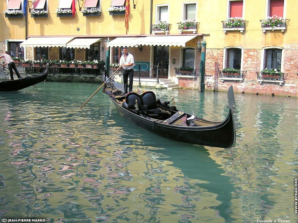 fonds d cran Italie Venise les gondoles - de Jean-Pierre Marro