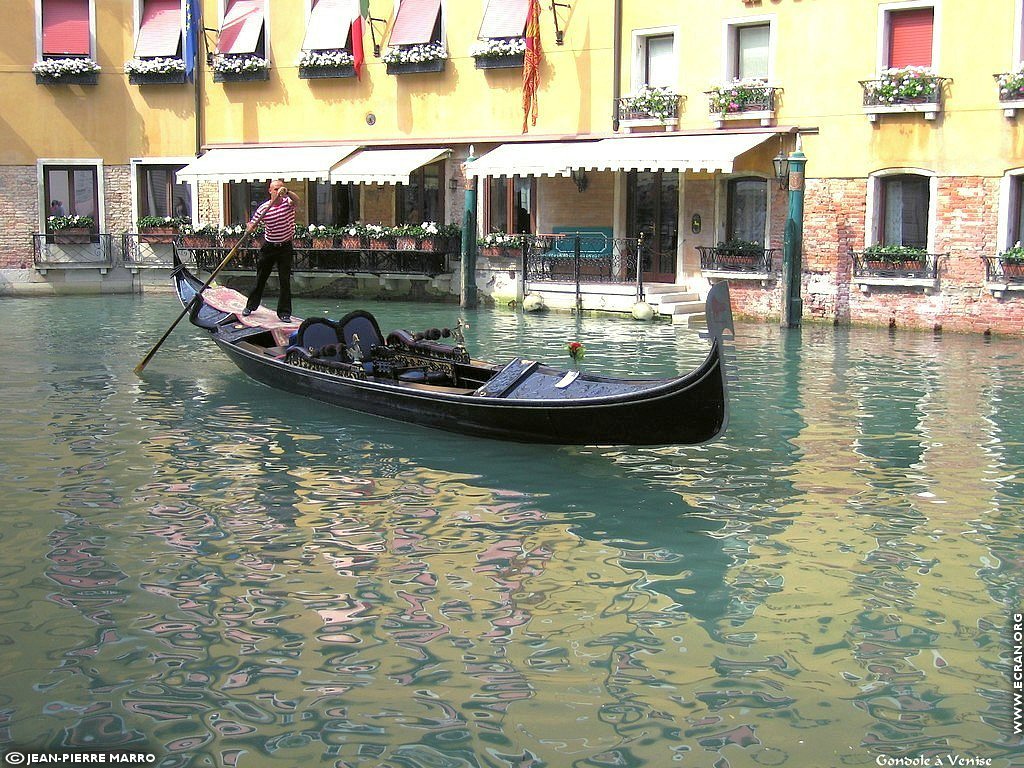 fonds d cran Italie Venise les gondoles - de Jean-Pierre Marro