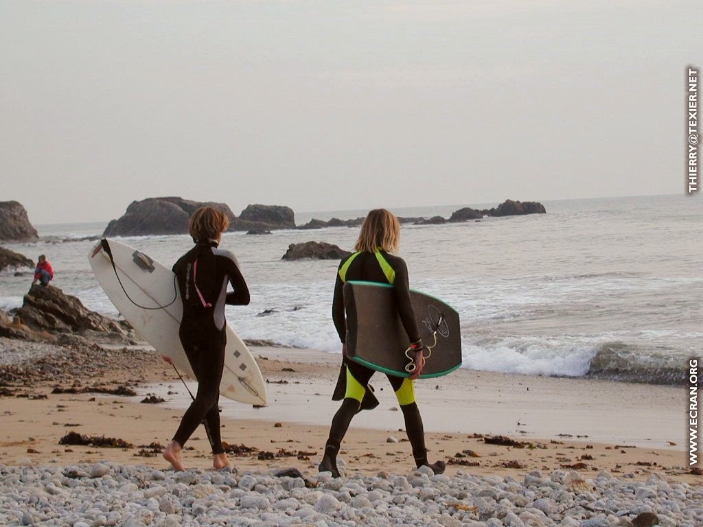 fonds d cran Loire-Atlantique Le Pouliguen - Surf au Pouliguen - de Thierry Texier Lafleur