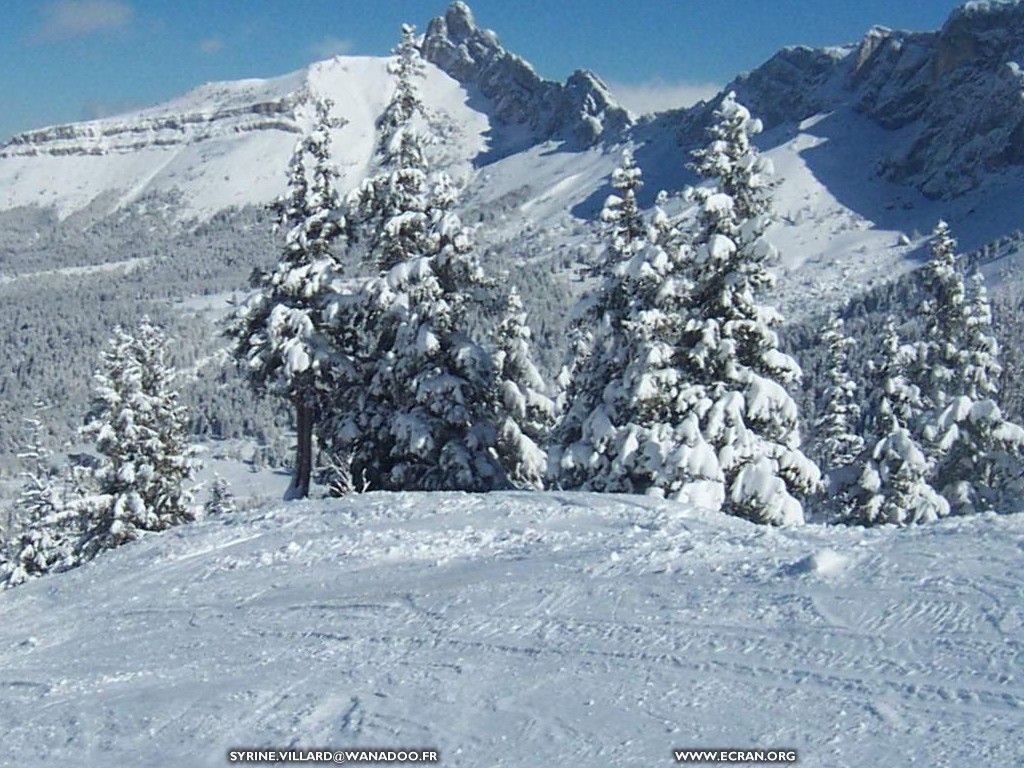 fonds d cran montagne-neige-vercors-villard-de-lans - de Syrine De Villard