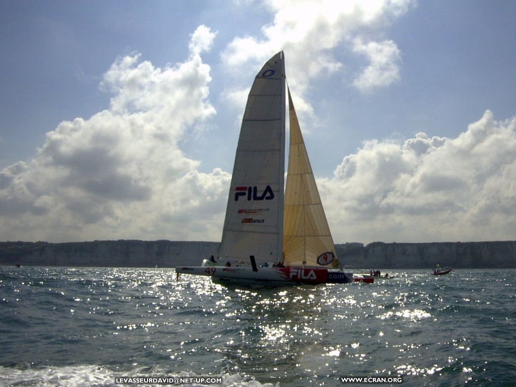 fonds d cran Seine Maritime - Normandie trimaran de Fecamp - de David Levasseur