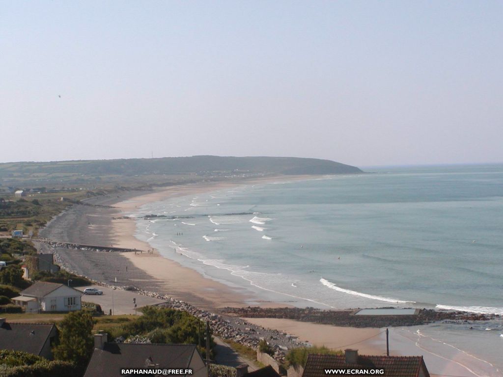 fonds d cran Manche - plages du Pou et du Rozel - Surtainville - Cote ouest de la manche  en t - France - de Jean Baptiste Raphanaud