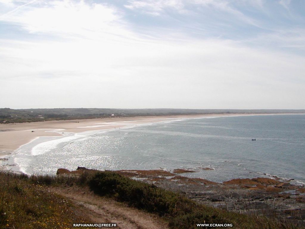 fonds d cran Manche - plages du Pou et du Rozel - Surtainville - Cote ouest de la manche  en t - France - de Jean Baptiste Raphanaud