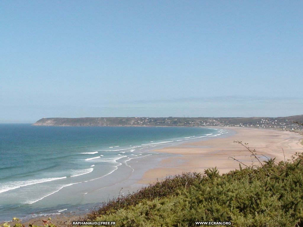 fonds d cran Manche - plages du Pou et du Rozel - Surtainville - Cote ouest de la manche  en t - France - de Jean Baptiste Raphanaud