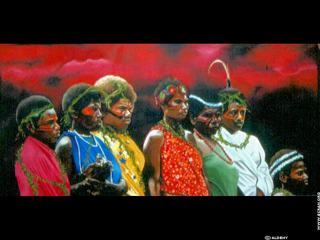 fonds d cran Vanuatu - peintures d'Aldhy - de Aldhy