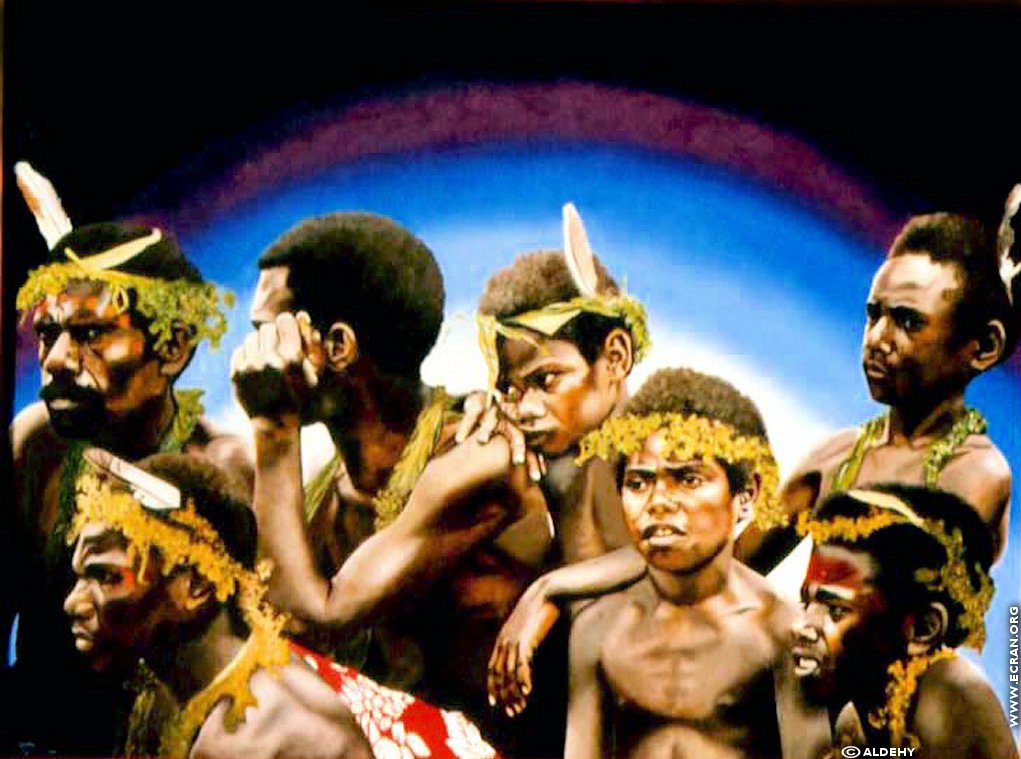 fonds d cran Vanuatu - peintures d'Aldhy - de Aldhy