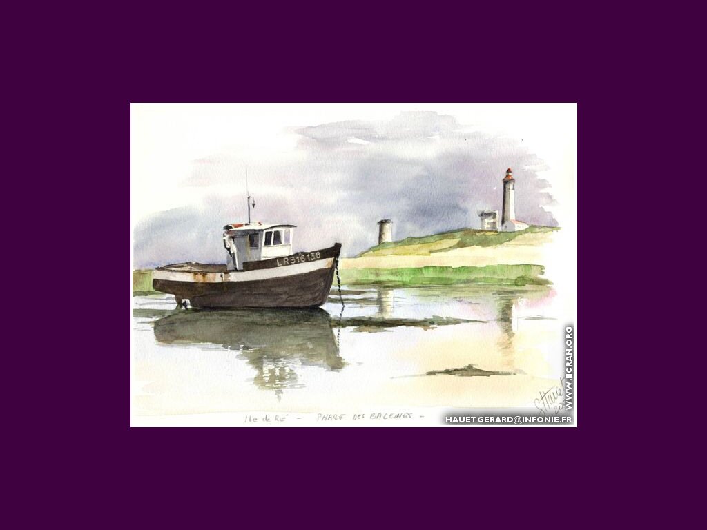 fonds d cran Aquarelle - Aquarelliste figuratif - exposition - peinture marine & dsert - de Grard Hauet