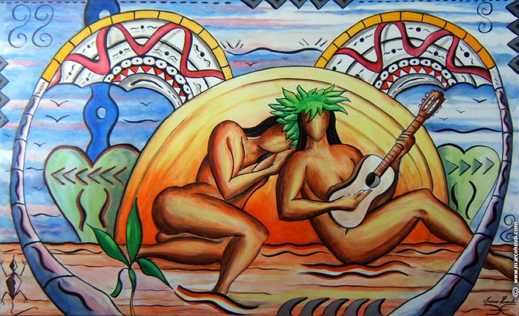 fonds d cran Peintures de Marco Lundi Bora Bora Polynsie Franaise - de Marco Lundi
