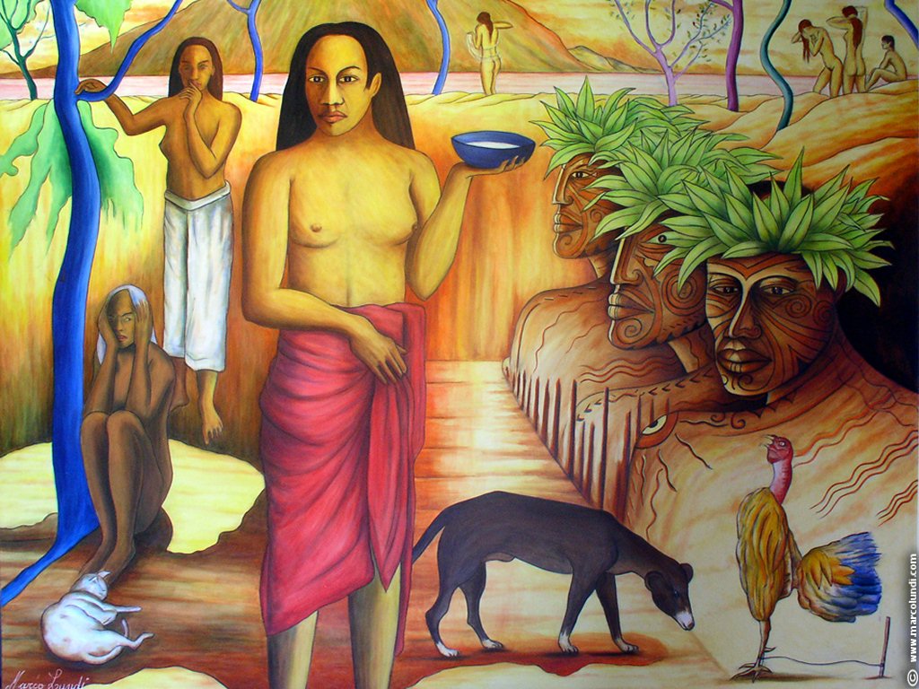 fonds d cran Peintures de Marco Lundi Bora Bora Polynsie Franaise - de Marco Lundi