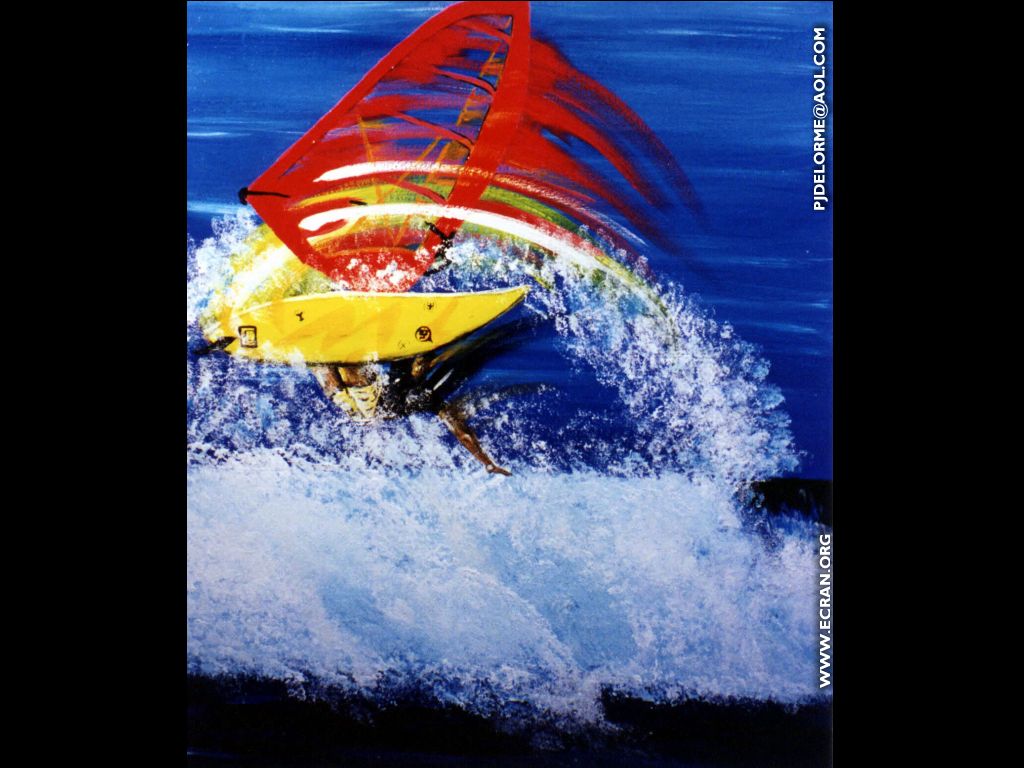 fonds d cran Pascal Jean Delorme le peintre de la glisse, surf, jet ski, snowboard, peinture & surf, ocan & fond ecran - de Pascal Jean Delorme