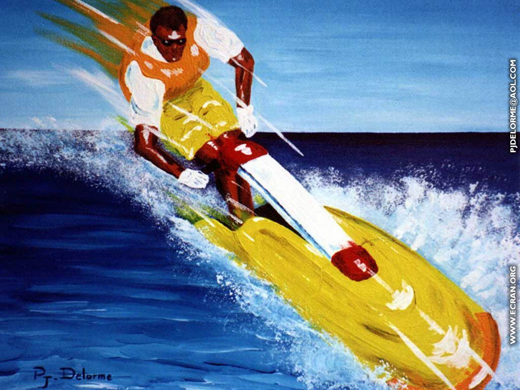 fonds d cran Pascal Jean Delorme le peintre de la glisse, surf, jet ski, snowboard, peinture & surf, ocan & fond ecran - de Pascal Jean Delorme