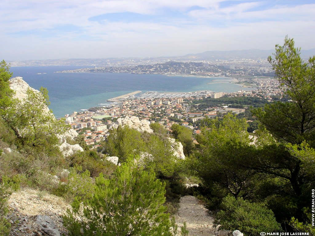 fonds d cran Provence Bouches du Rhone Marseille Calanques  marseillaises - de Marie-Jos Lasserre'