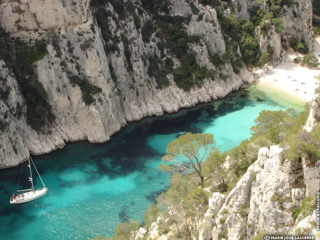 fonds d cran Provence Bouches du Rhone Marseille Calanques  marseillaises - de Marie-Jos Lasserre'