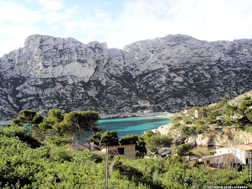 fonds d cran Provence Bouches du Rhone Marseille Calanques  marseillaises - de Marie-Jos Lasserre'