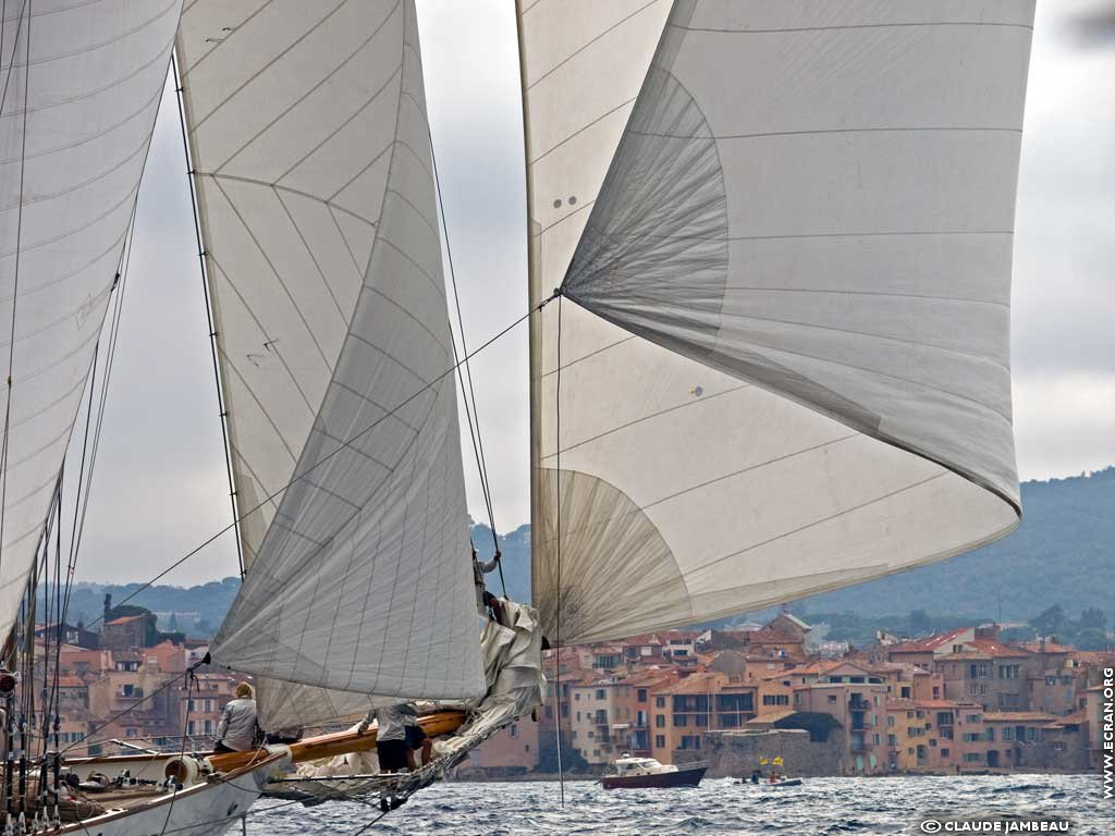 fonds d cran Voiles de Saint-Tropez - de Claude Jambeau