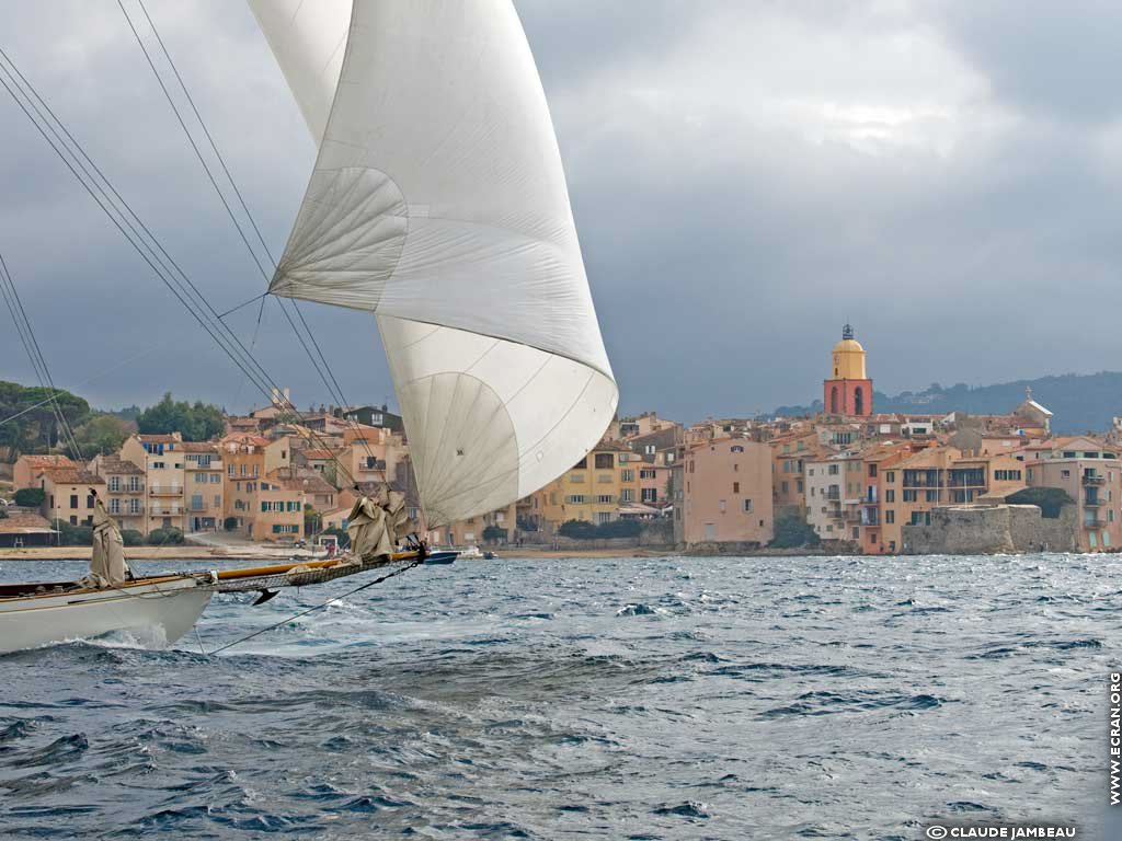 fonds d cran Voiles de Saint-Tropez - de Claude Jambeau