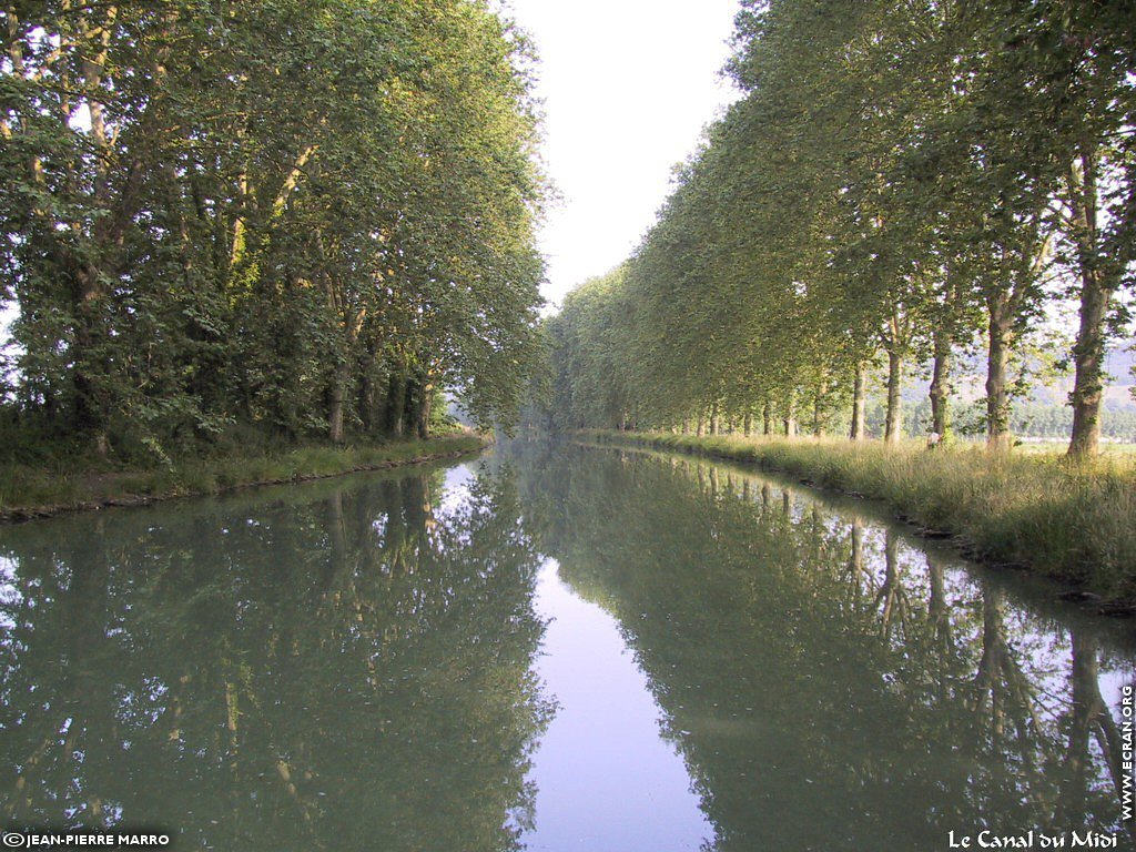 fonds d cran Hrault - Canal du Midi - de Jean-Pierre Marro