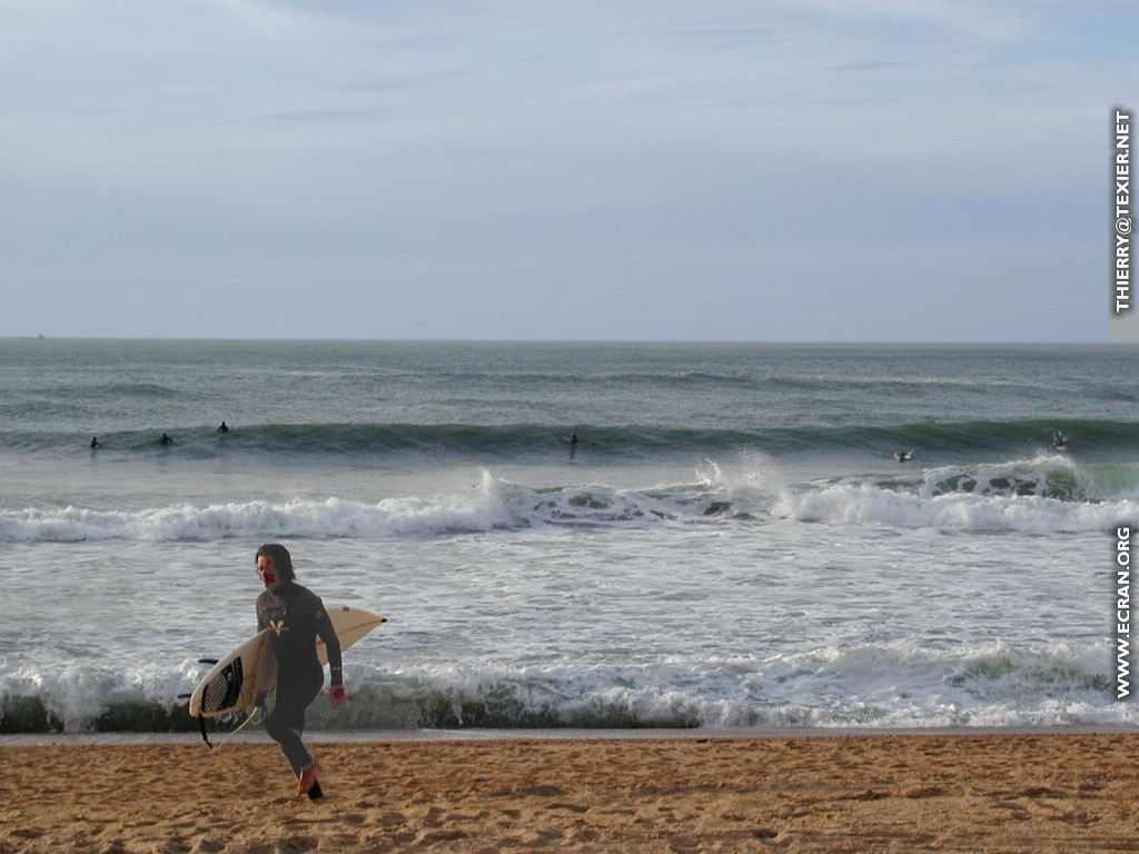 fonds d cran Biarritz surf  la plage - Pyrnes atlantiques - sud ouest - France - fond ecran - de Thierry Texier Lafleur