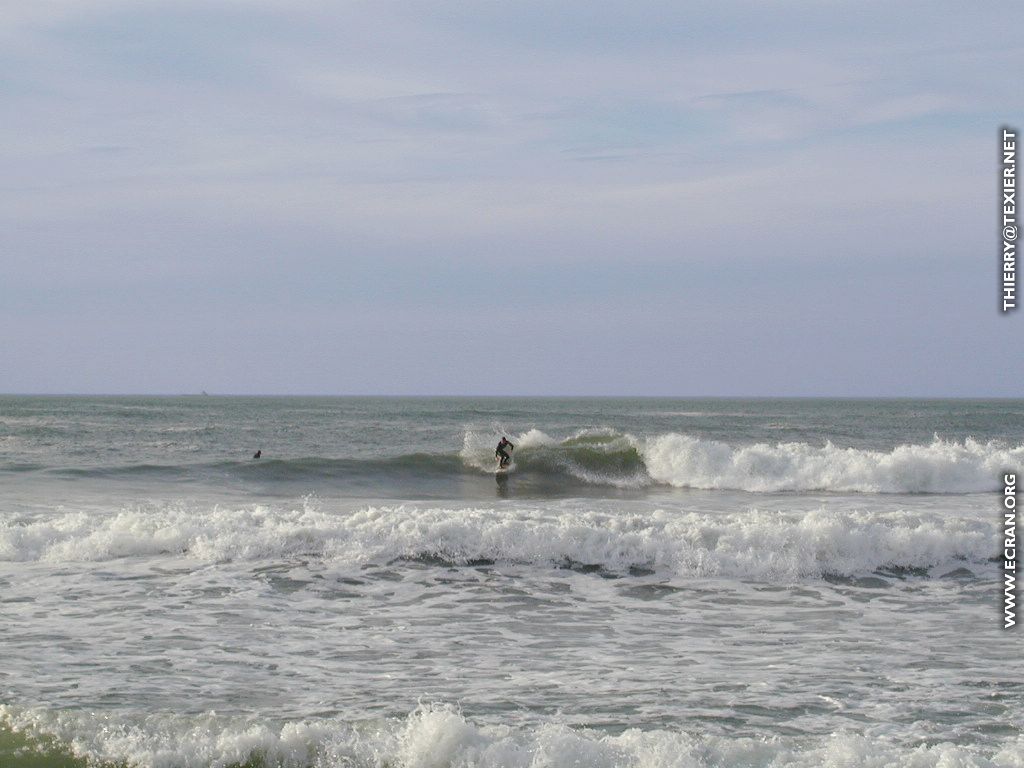 fonds d cran Biarritz surf  la plage - Pyrnes atlantiques - sud ouest - France - fond ecran - de Thierry Texier Lafleur