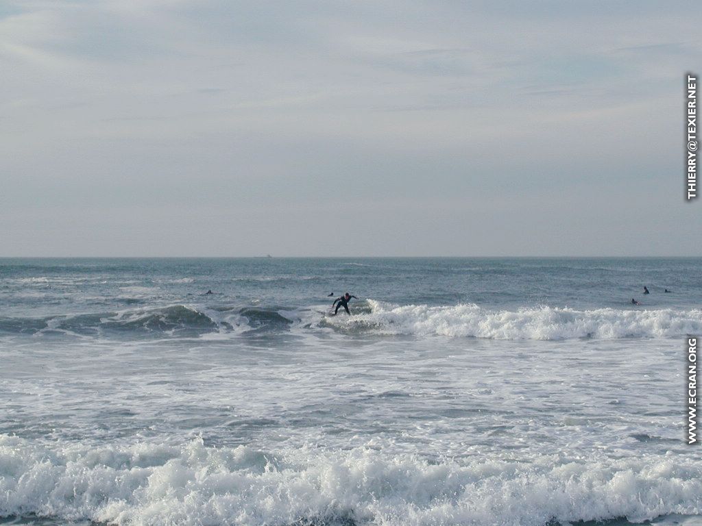 fonds d cran Biarritz surf  la plage - Pyrnes atlantiques - sud ouest - France - fond ecran - de Thierry Texier Lafleur