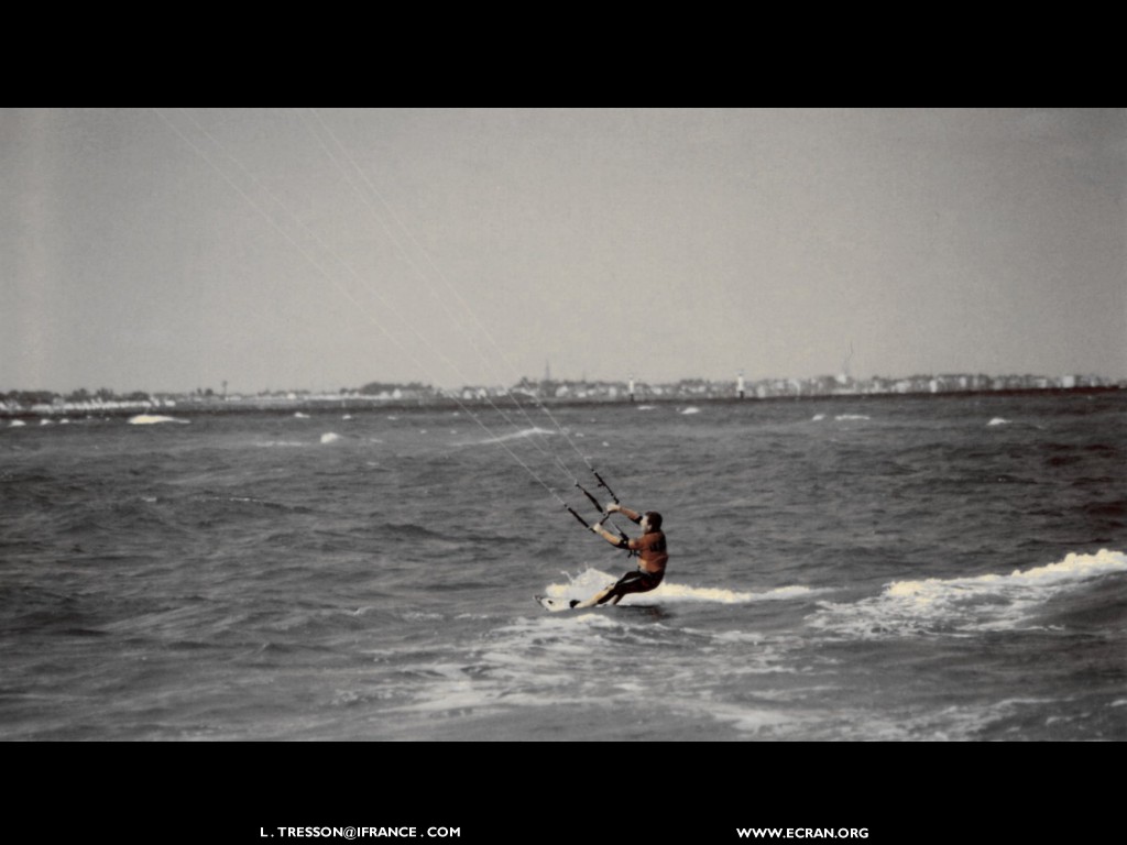 fonds d cran Calvados - kite Surf - merville-franceville - de L. Tresson