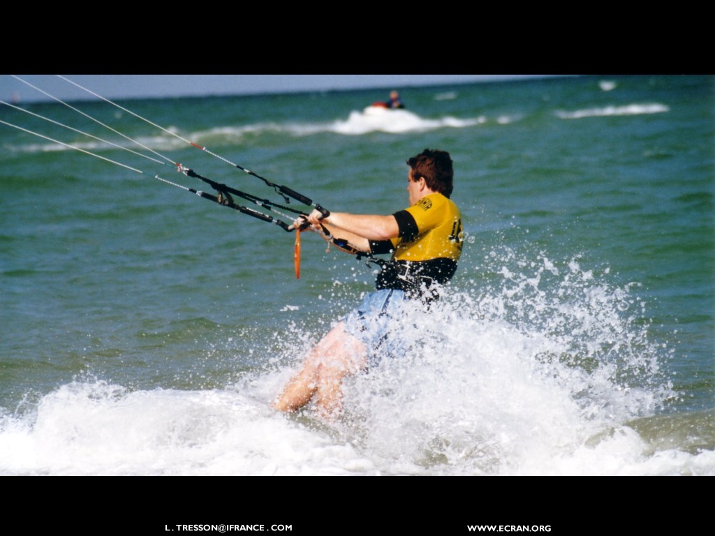 fonds d cran Calvados - kite Surf - merville-franceville - de L. Tresson