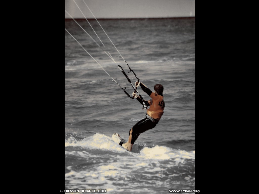 fonds d cran Calvados - kite Surf - merville-franceville - de L. Tresson