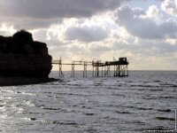 fond d ecran de Henriette Joussaume - Ouest - Charente - le littoral charentais, les carrelets, la mer  mare basse