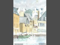 fond d ecran de Aquarelle entre Dinard et St Malo, Cornouaille et pays bigouden. Fonds cran par Yvon peintre et sonneur de bombarde - Quimper Bretagne - Yvon