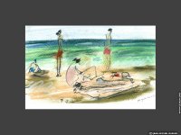 fonds ecran de Jean Michel Guenin - Peintures pastel plages