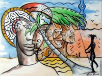 fond d ecran original de Marco Lundi - Peintures de Marco Lundi Bora Bora Polynsie Franaise