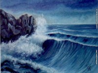 fonds ecran de Danynel - Peintures de Danynel - Canada - Vagues & dauphins - Fonds d'ecran