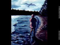 fond d'cran de Danynel - Peintures de Danynel - Canada - Vagues & dauphins - Fonds d'ecran